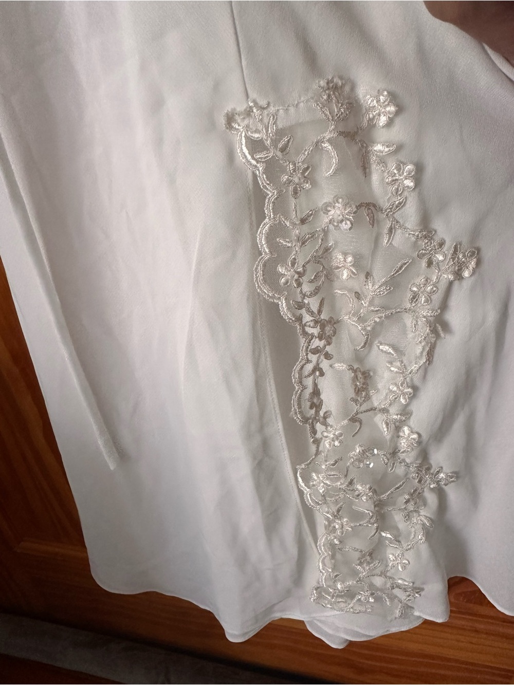 Vintage Denette White Lace-Trim Slip Dress - Picture 7 of 16